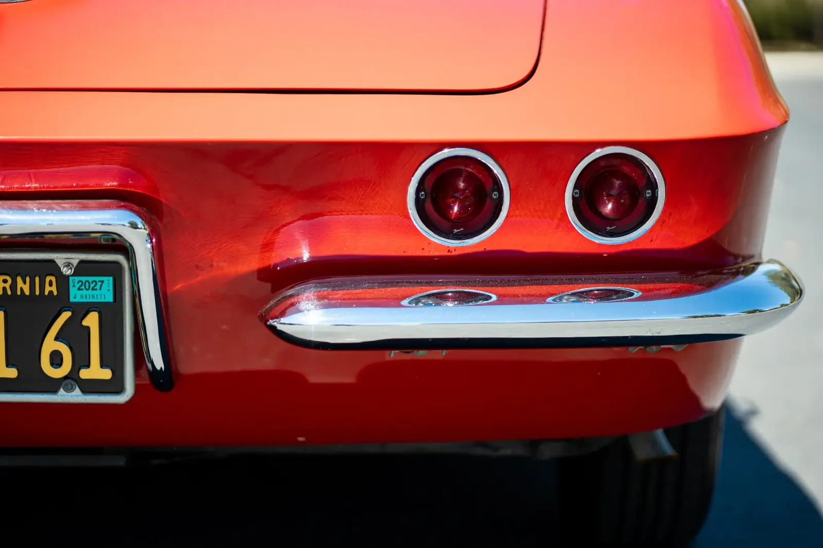 Tail lamps & brightwork on the 1961 Corvette