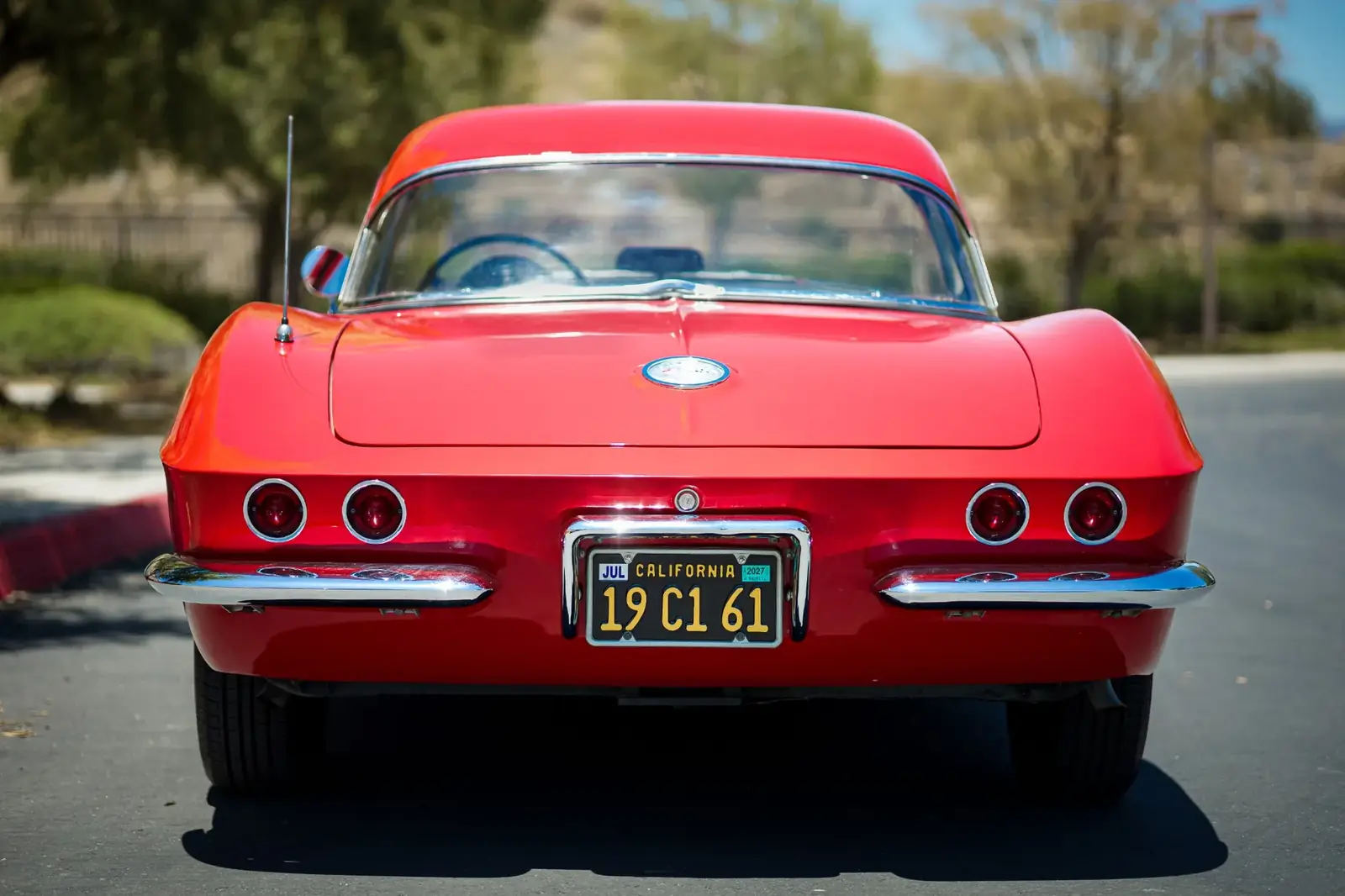 Rear view on the 1961 Corvette