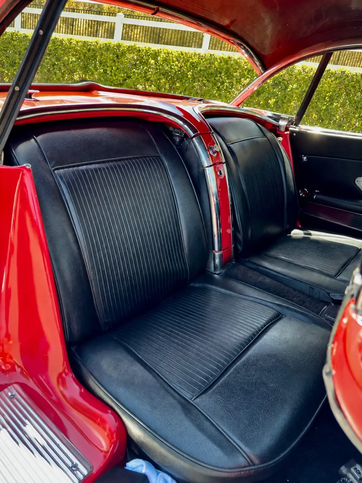 Black seats with red bodywork