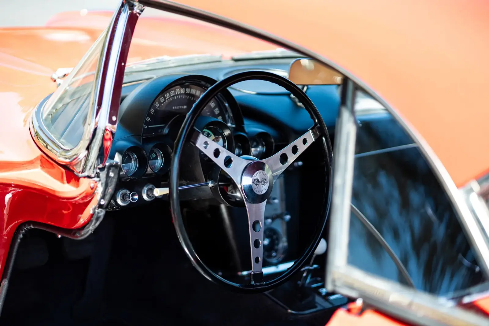 Steering wheel on the 1961 Corvette